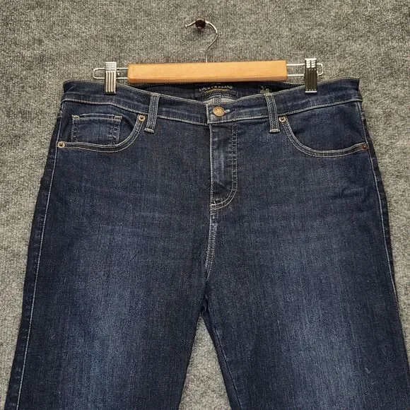 Lucky Brand Jeans Womens 12/31 Blue Dark Wash Skinny Stretch Denim Zip Fly - Picture 2 of 11